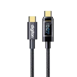 Digital LED 100W Type-C to Type-C Super-Fast Charging Cable - digifon