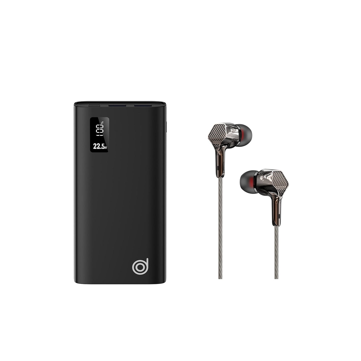 Gorilla 22.5w Digital Powerbank 10000mAh Black + Cheetah 20W UK Charger Cobalt Blue